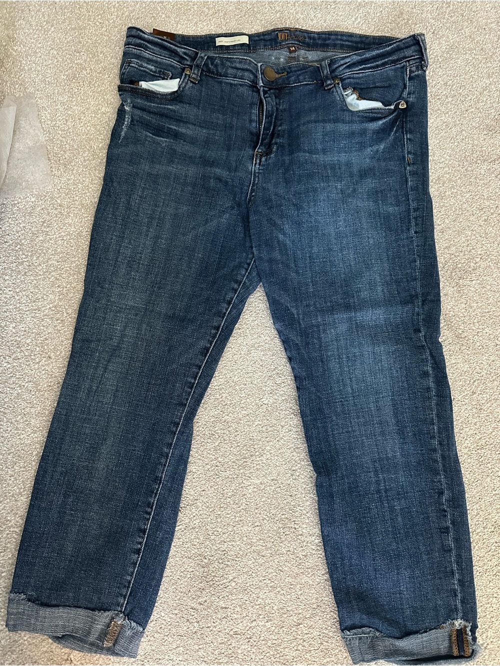 Kut from the Kloth Dark Blue Cropped Ankle Jeans